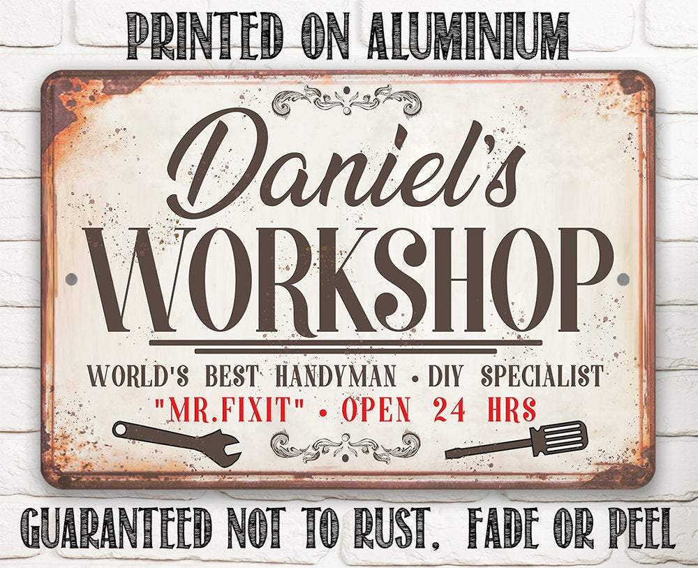 Personalized - Workshop - Metal Sign