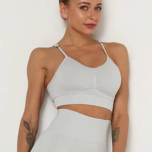 Push Up Sports Tops Fitness For Women And Girls Sport Female Sport Gym Top Padded Gym Brassiere Sports