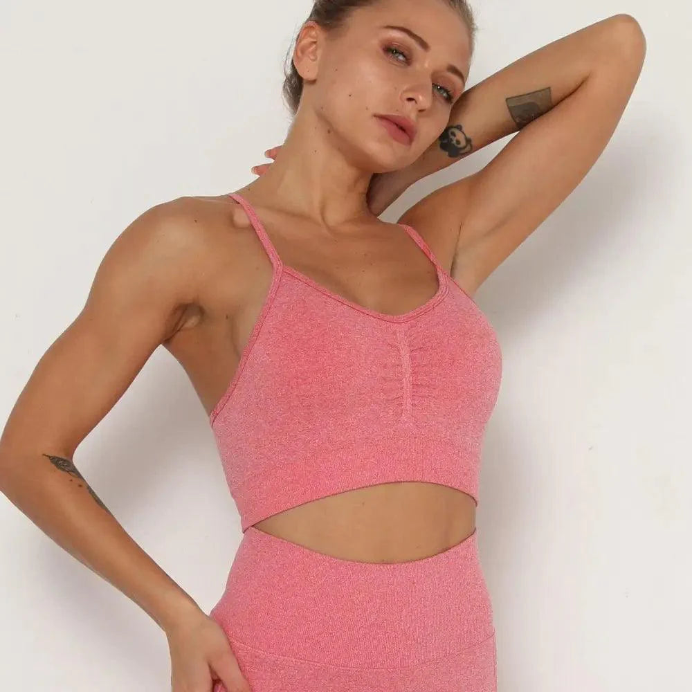 Push Up Sports Tops Fitness For Women And Girls Sport Female Sport Gym Top Padded Gym Brassiere Sports