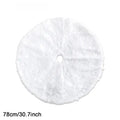 White Christmas Tree Skirt Plush Faux Fur Xmas Tree Carpet Merry Christmas Tree Decorations Ornament New Year Home Decor