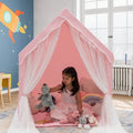 Large Kids Play Tent with Removable Cotton Mat-Pink
