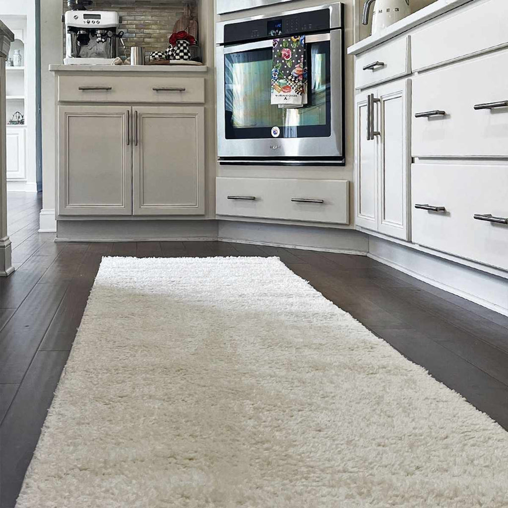 Judy White Washable Area Rug - Clearance