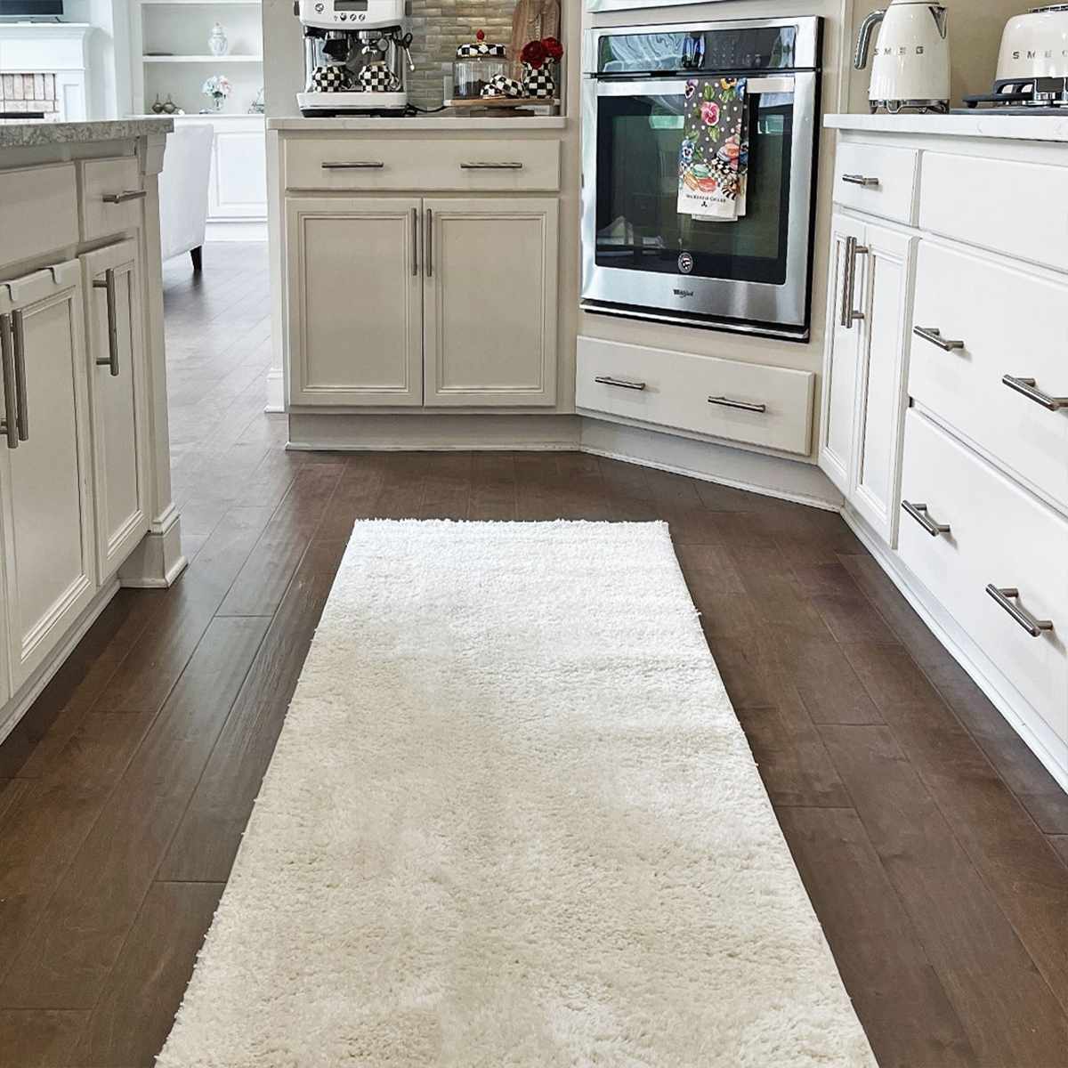 Judy White Washable Area Rug - Clearance
