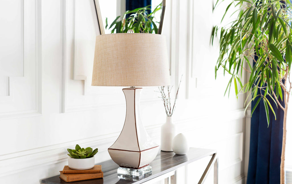 Tuka Tan Ceramic Table Lamp - Clearance