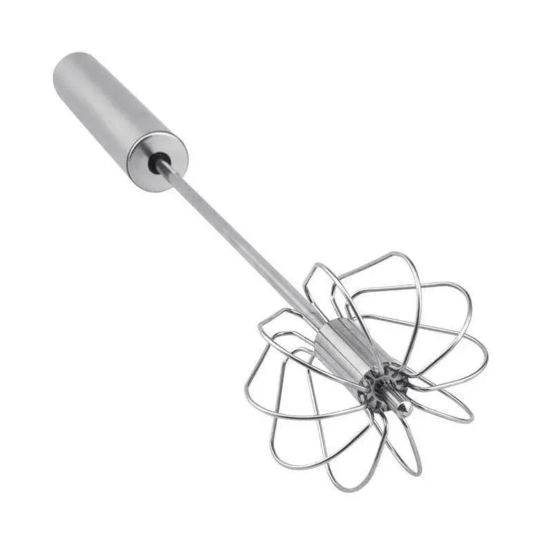 Unique Design Semi-automatic Egg Beater 304 Stainless Steel Egg Whisk Manual Hand Mixer Self Turning Egg Stirrer Kitchen Accessories Egg Tools