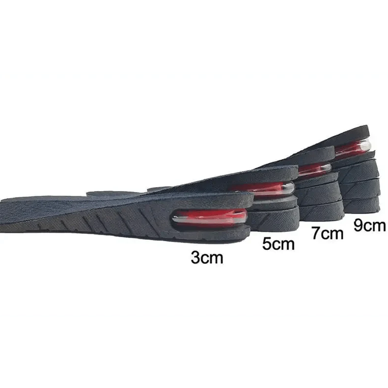 Unisex Height Increase Air Cushion 3-9cm Height Adjustable Cut Shoe Heel Insert Makes You Taller Foot Shoes Support
