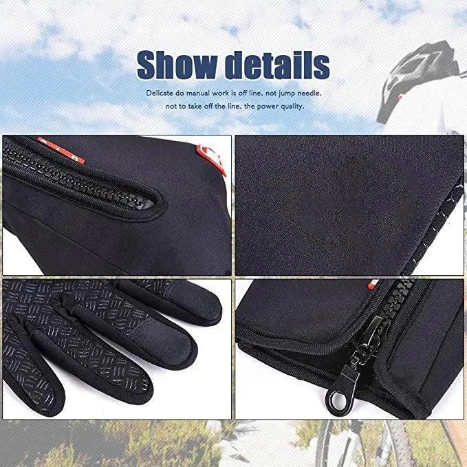 Unisex Winter Blue Touch Screen Gloves Windproof Men And Women Ski Touchscreen Texting Gloves Autumn Warm And Soft Anti Slip Gloves For Cold Weathers