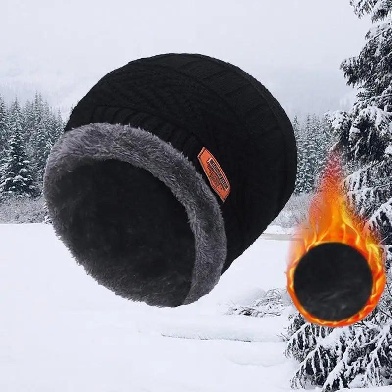 Unisex Winter Scarf Warm Beanies Breathable Hats One Size For Boys Modern Design Cap And Scarf Sets