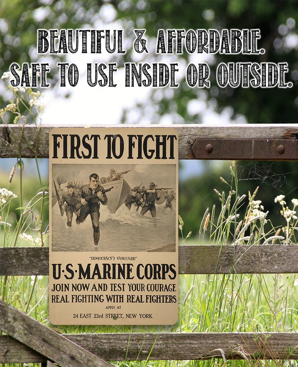 US Marines First to Fight - Metal Sign