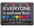 Welcome Everyone Rainbow - Metal Sign