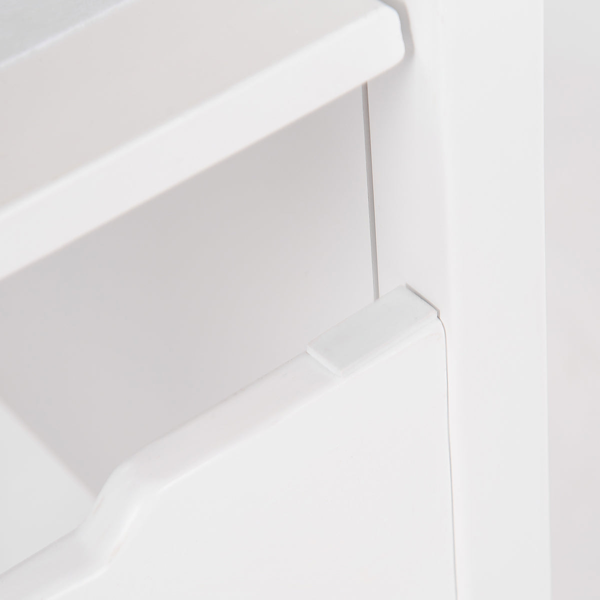 Folding Kids Kitchen Helper Kitchen Counter Step Stool-White