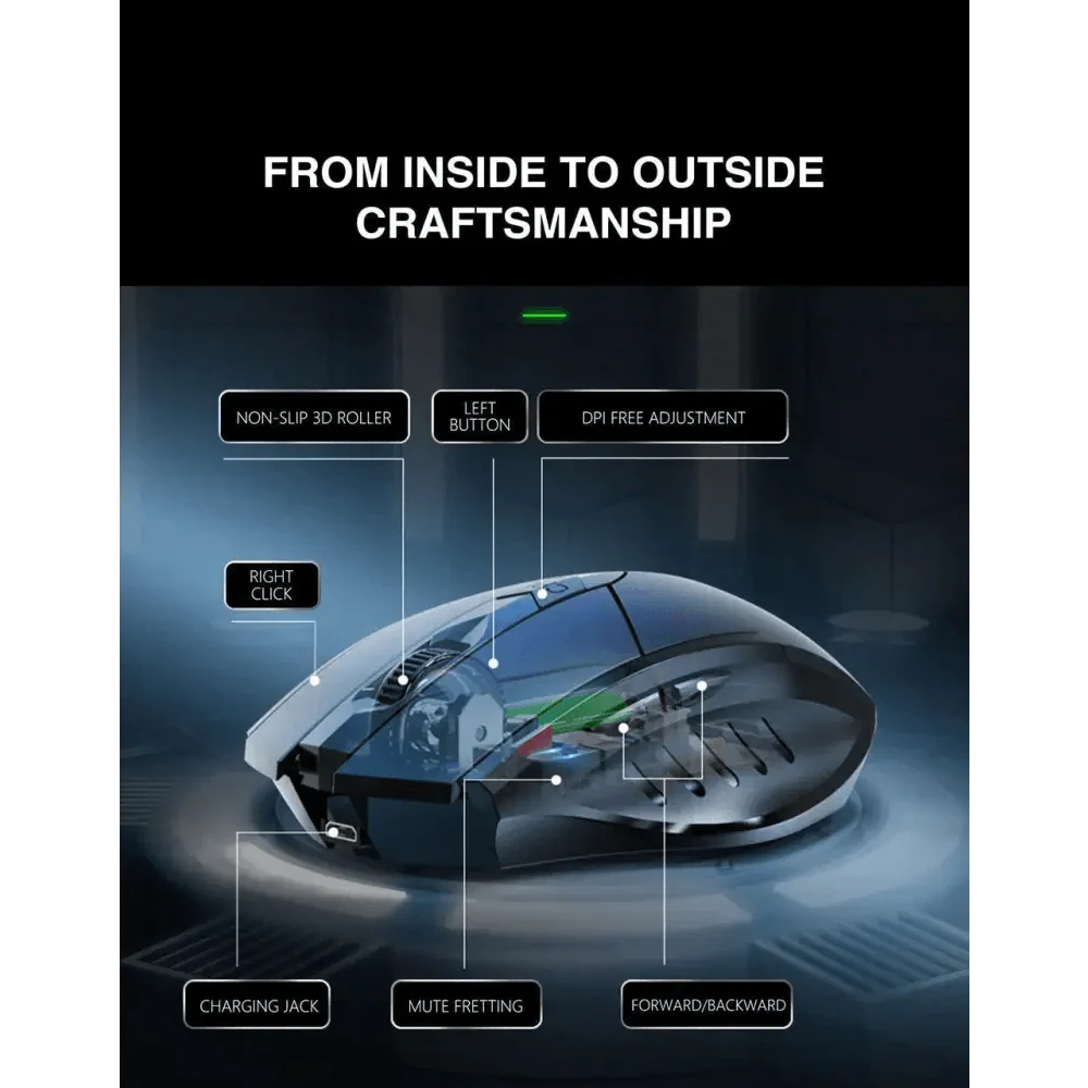 Wireless Design 2.4 GHz Ergonomic Mouse 1600 DPI USB Optical Bluetooth-Compatible Mouse Computer Gaming Mouse