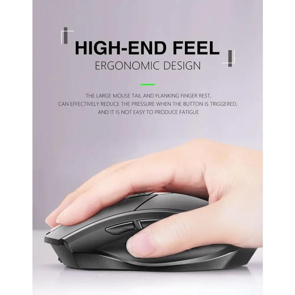 Wireless Design 2.4 GHz Ergonomic Mouse 1600 DPI USB Optical Bluetooth-Compatible Mouse Computer Gaming Mouse