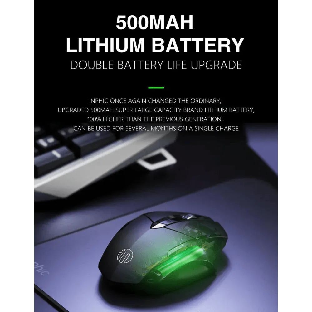 Wireless Design 2.4 GHz Ergonomic Mouse 1600 DPI USB Optical Bluetooth-Compatible Mouse Computer Gaming Mouse