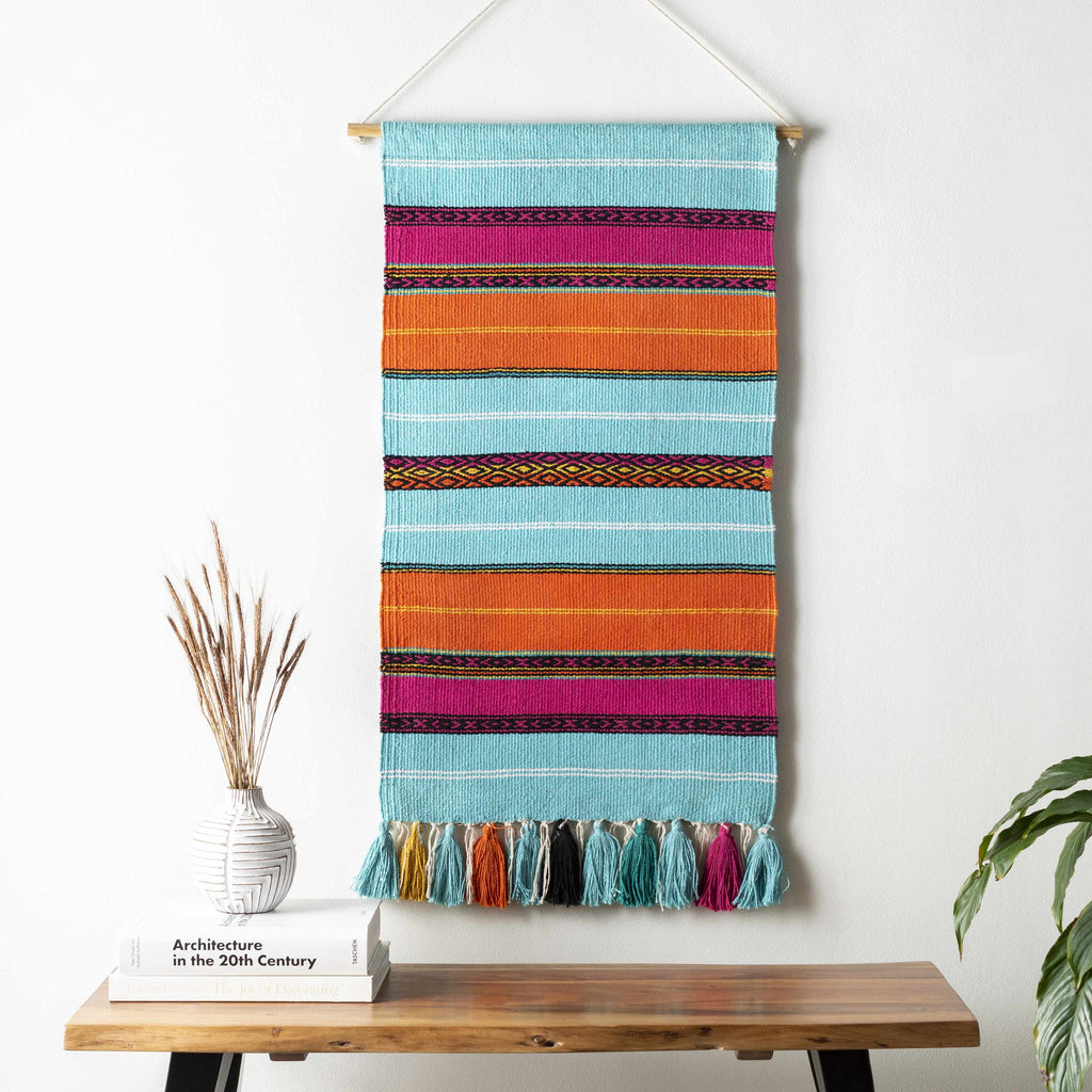 Wiri Multicolor Striped Tassel Wall Hanging - Clearance