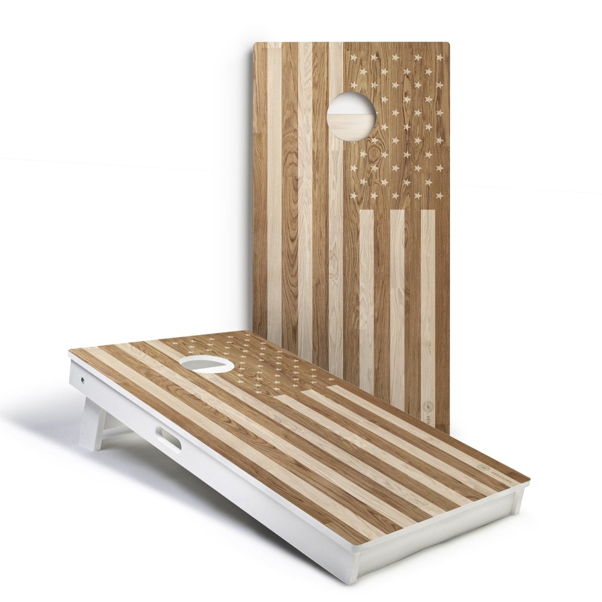 Wood American Flag Versatex All-Weather Cornhole Boards