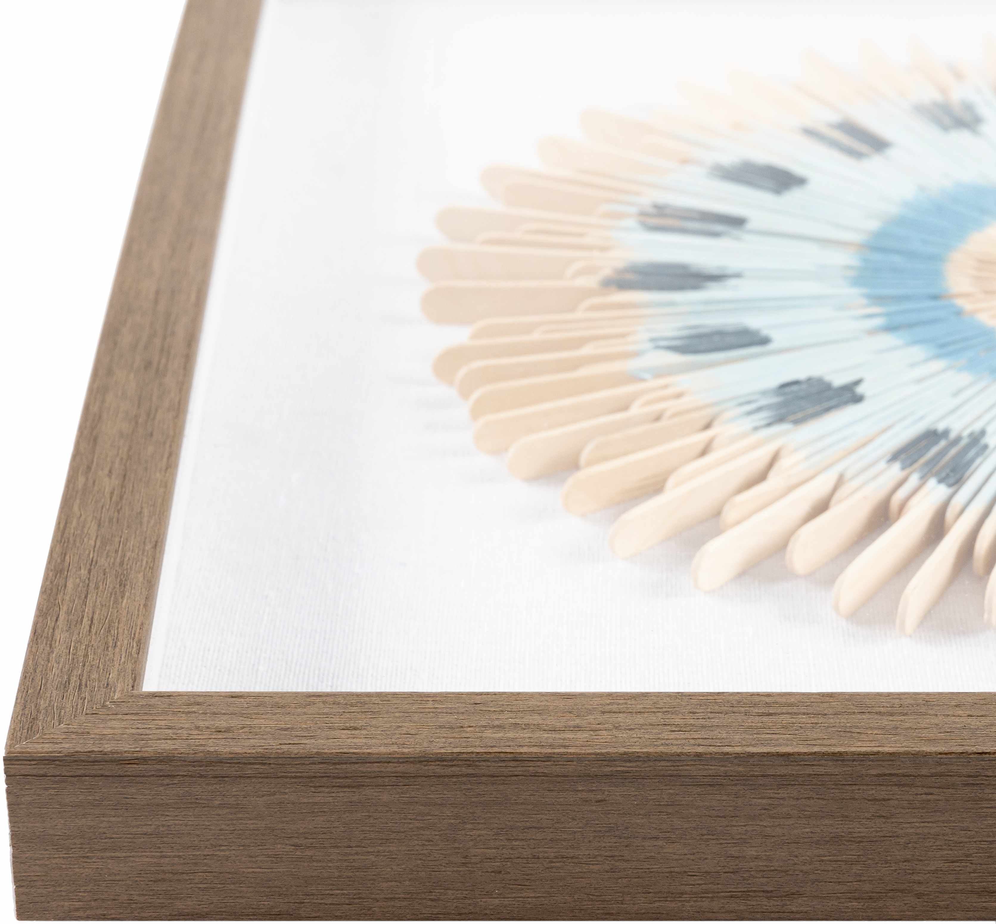 Yenice Natural Wood Geometric Wall Art Set Of Two - Clearance