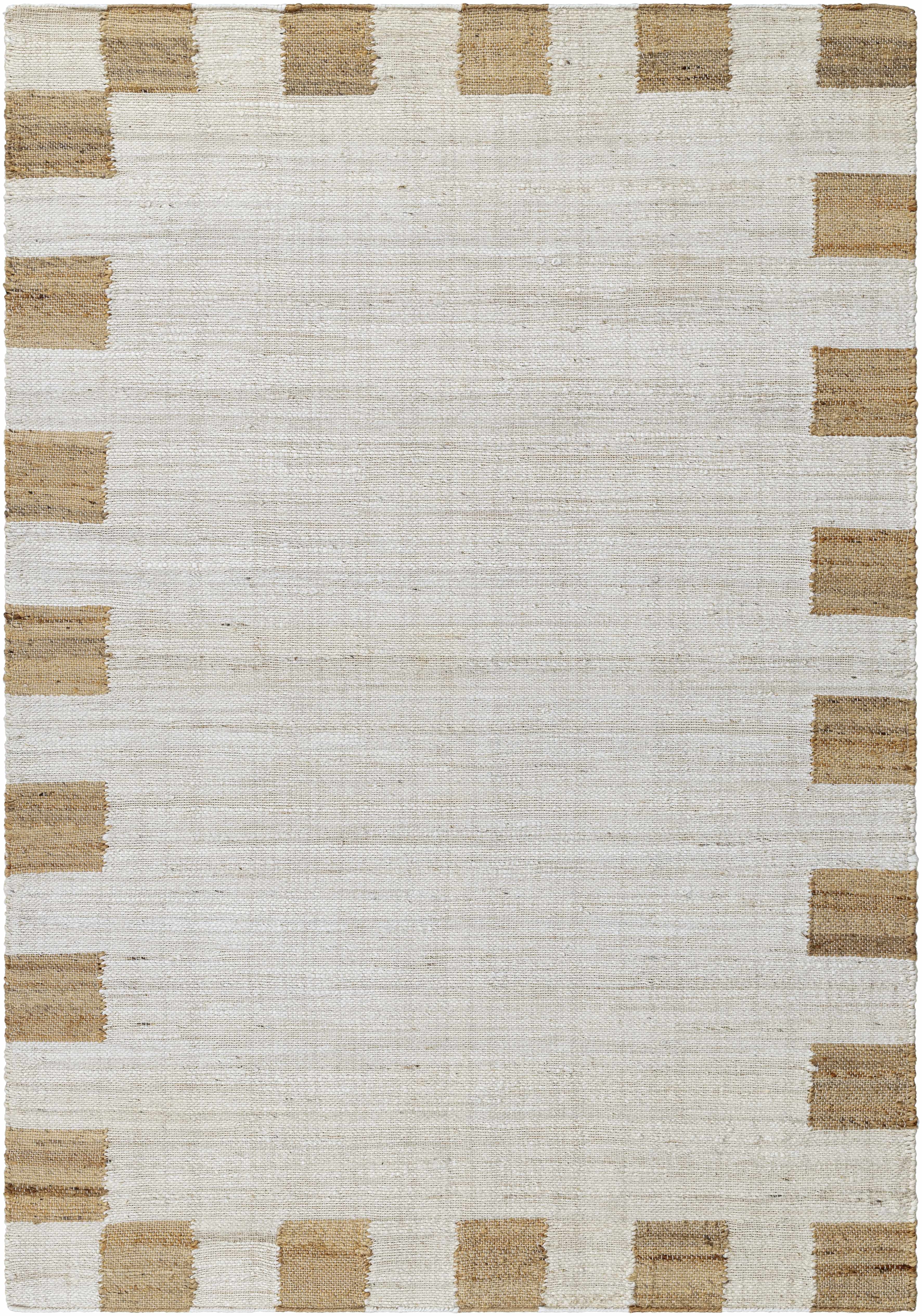 Yuval Dotted Bordered Jute Carpet - Clearance