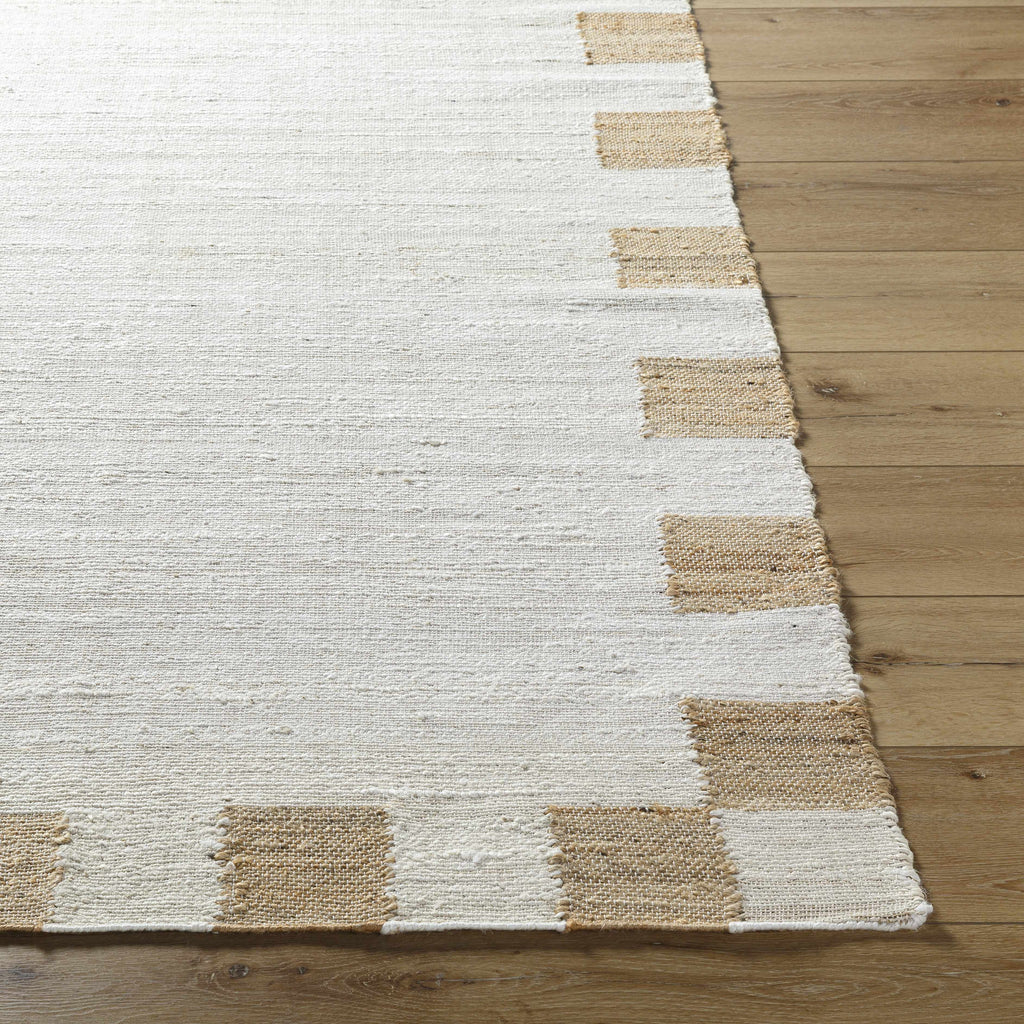 Yuval Dotted Bordered Jute Carpet - Clearance