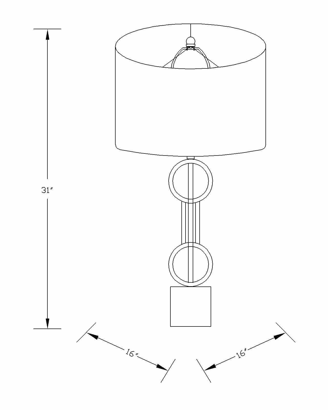 Zell Gold Crystal Table Lamp - Clearance